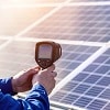 Mätning av hotspots med värmekamera för solceller